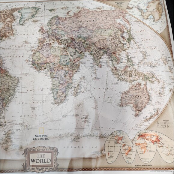 National Geographic The World Wall Map Poster Laminated 36x24 School Educational - Picture 3 of 10